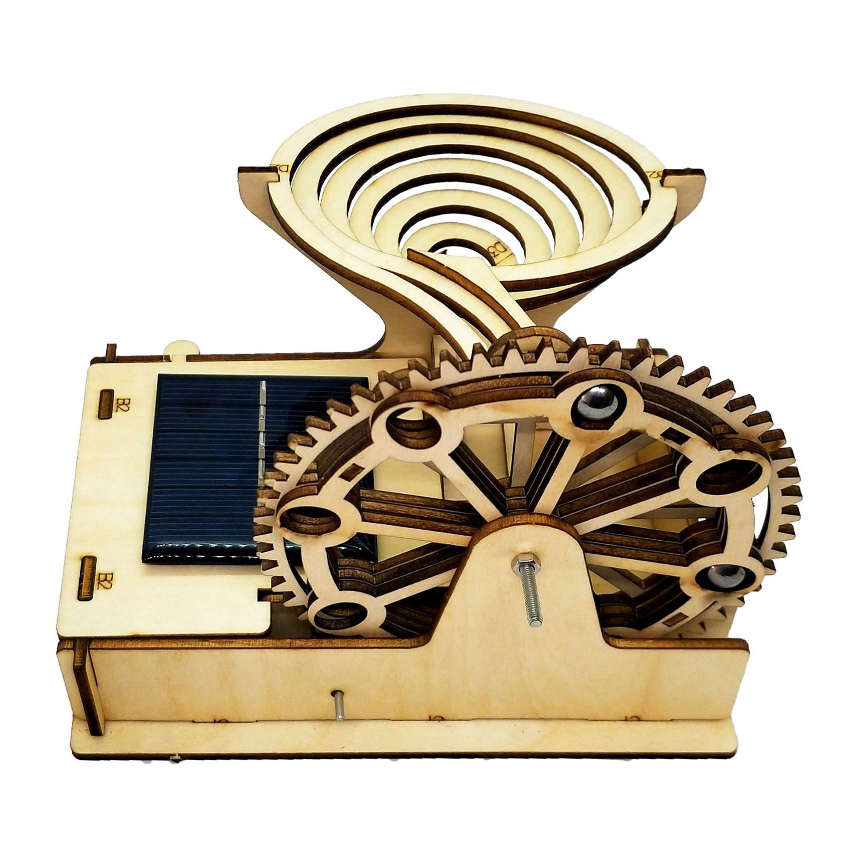Running Gear Vehicle - Praktische 3D Houten Marmeren Run Track