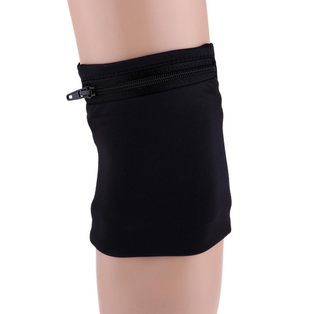 Sweat Band Wrist - Snel drogende elastische sportpolsband met ritsvak,