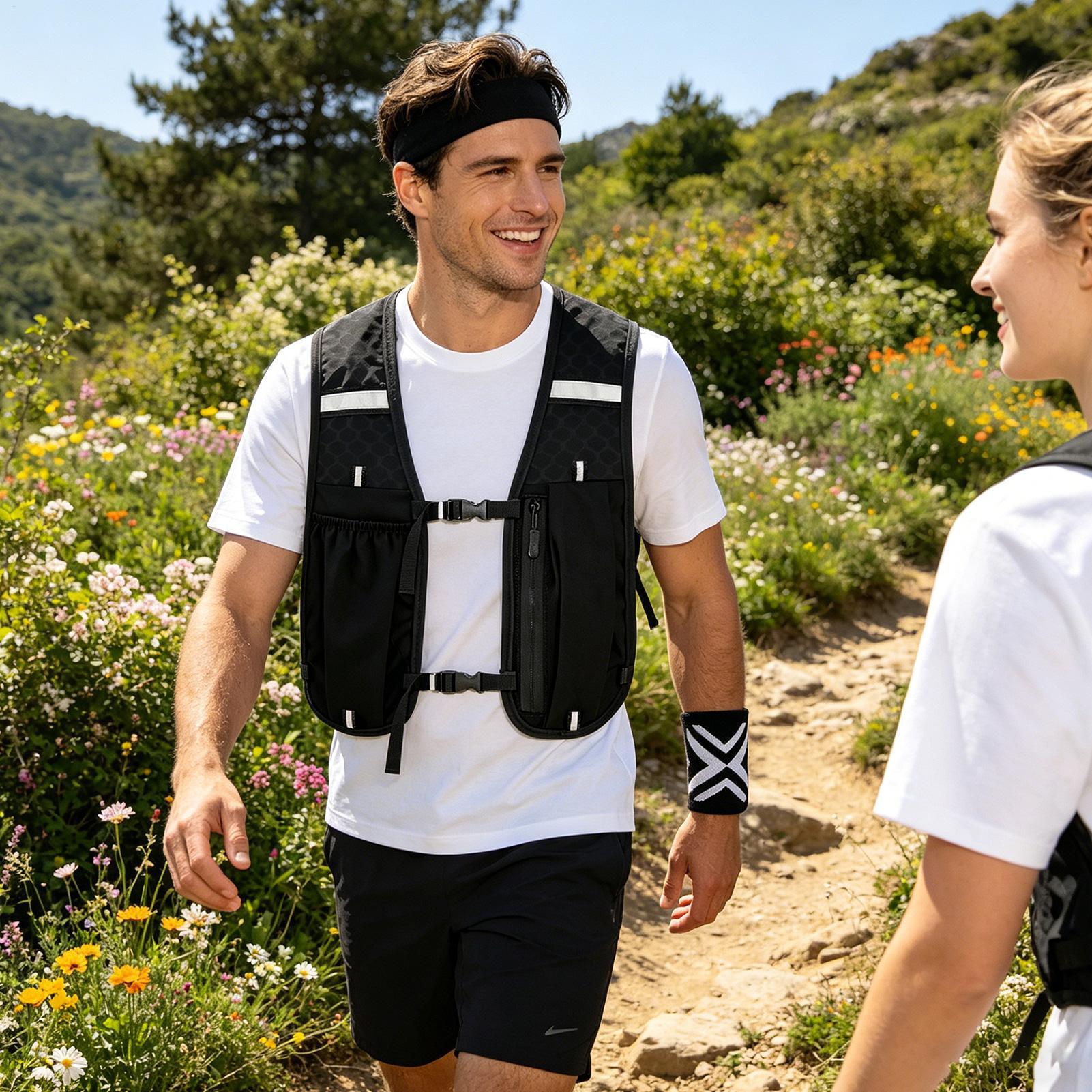 Running Gear Hydration - Hardloopveiligheidsvest Sport Hydratatievest met hoofdband en