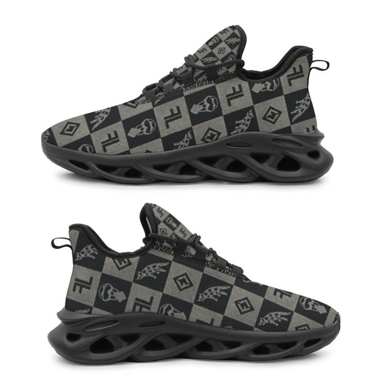 Running Gear Ladies - Dames Heren Hardloopschoenen Sportschoenen, Schaakbordpatroon, Stijlvol