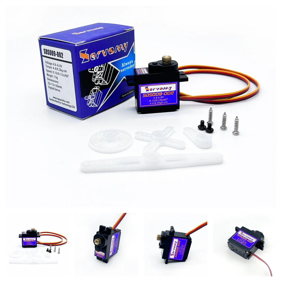 4 stuks Servomy SDS009-02 9g S - Running Gear Vehicle recensie en prijs